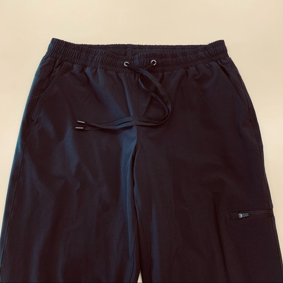 Talbots Women’s Black Nylon Cargo Elastic Drawstring Waist Pockets Lined Pants S - Picture 6 of 10